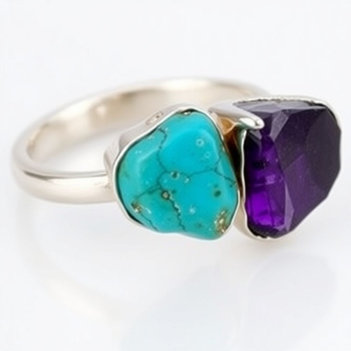 Adjustable ring , silver use minimal, use 2 raw natural gemstone, elegant