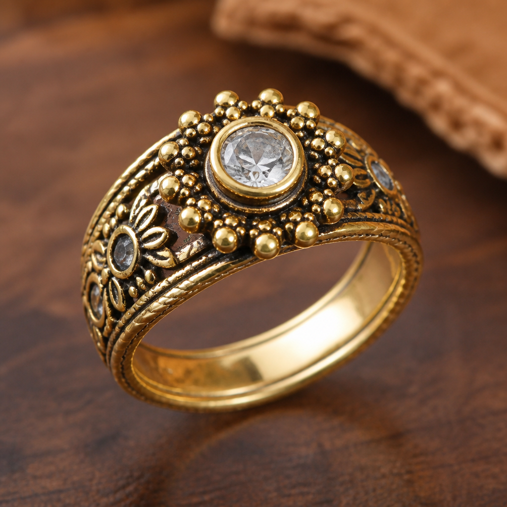 A bohemian women's ring. churi
photorealistic jewelry design, A bohemian women's ring. churi, bohemian style, just the design no text