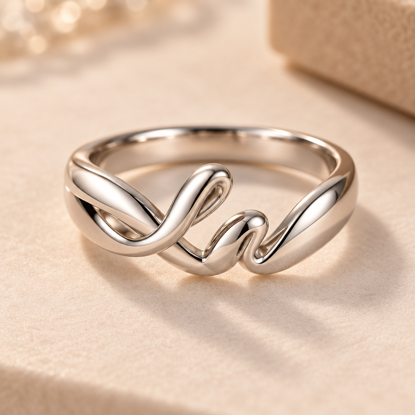 A modern women's ring made of silver suitable for anniversary. 좀더 볼드하게 만들어주세요
using the attached image as a visual reference, create A modern women's ring made of silver suitable for anniversary. 좀더 볼드하게 만들어주세요. photorealistic, just the design no text