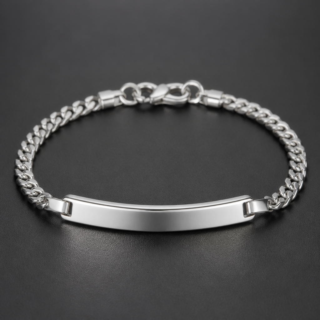 Minimalist sterling silver men’s bracelet. Front side clean and plain. On the back engraving only: ‘Momy’ with a small infinity symbol (∞). Elegant, luxury style, subtle, realistic jewelry product photo, masculine design, high detail.”
photorealistic jewelry design, Minimalist sterling silver men’s bracelet. Front side clean and plain. On the back engraving only: ‘Momy’ with a small infinity symbol (∞). Elegant, luxury style, subtle, realistic jewelry product photo, masculine design, high detail.”, just the design no text