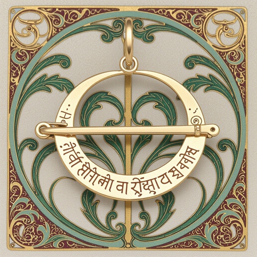 Серьги золотые в форме тонкого изящного полумесяца, полукруг как продолжение застежки, на полукруге надписи мантрами на санскрите