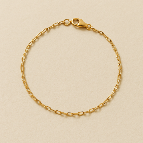 Station chain, dainty bracelet, gold 
