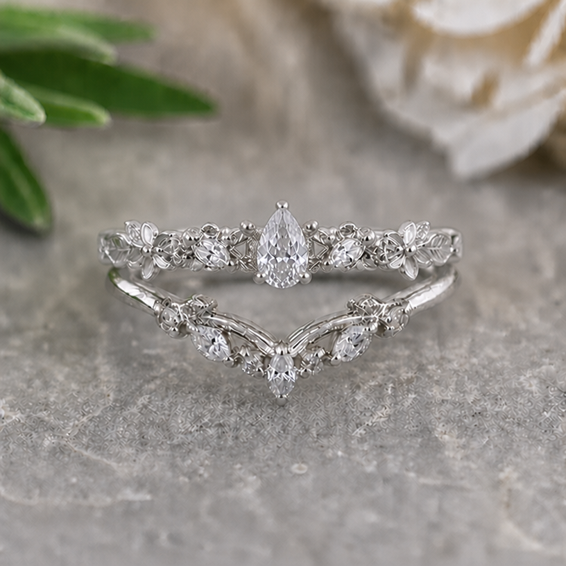 Make the main stone smaller and center it into the middle
edit the attached jewelry design with these instructions: Make the main stone smaller and center it into the middle. keep it photorealistic, just the design no text