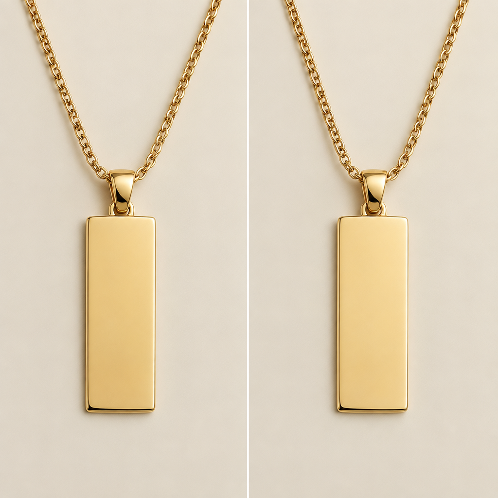 Crée un collier dans le premier face écrit "Oussama Farhat" et dans le desiém écrit "23/05/2009" d'un rectangulaire par un or
photorealistic jewelry design, Crée un collier dans le premier face écrit "Oussama Farhat" et dans le desiém écrit "23/05/2009" d'un rectangulaire par un or , just the design no text