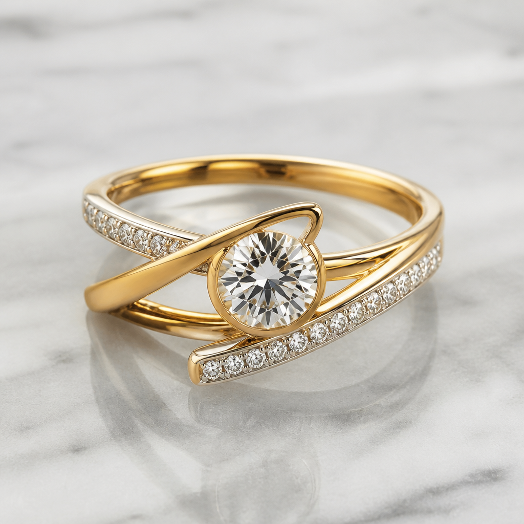 elegant ring with modern touch
photorealistic jewelry design, elegant ring with modern touch
, modern style, just the design no text