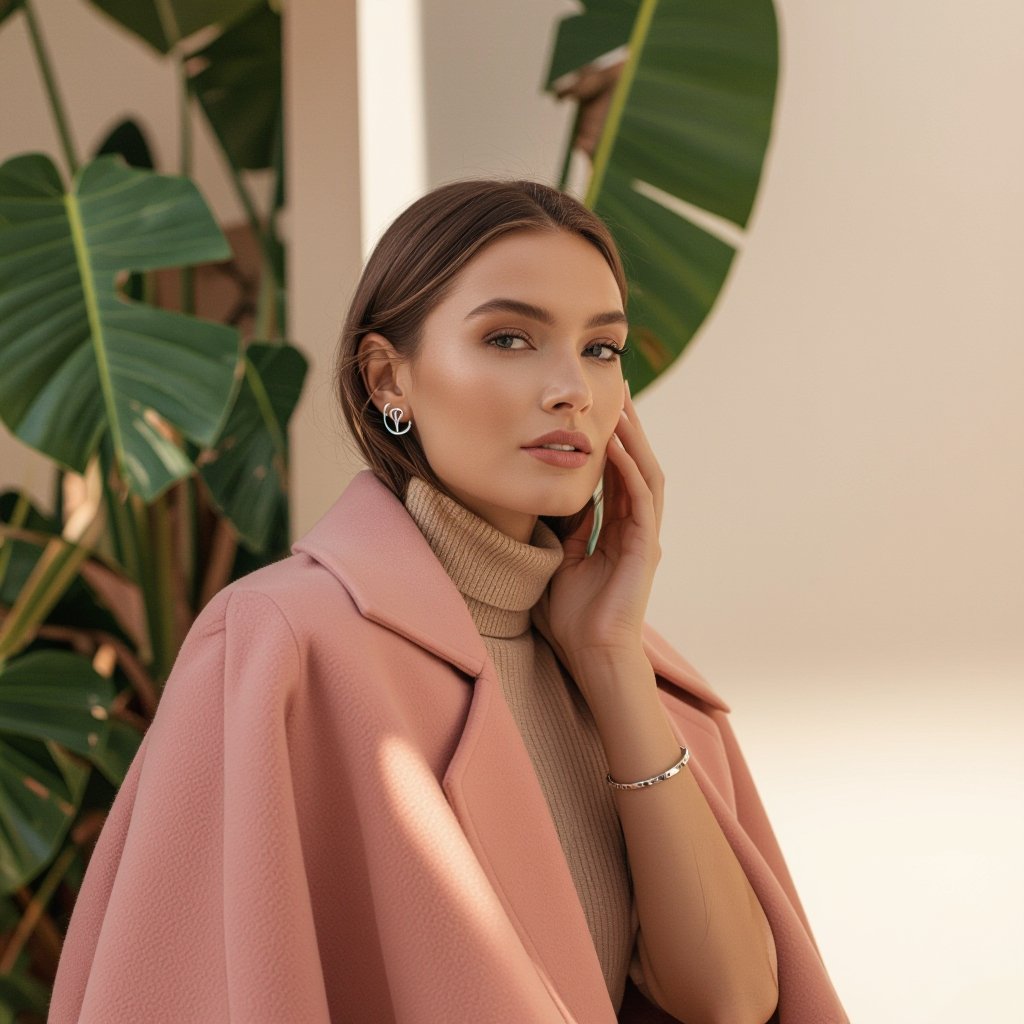 Серьги пусеты в виде лотосов