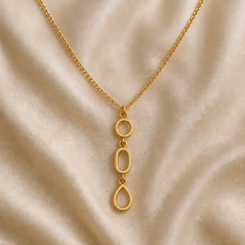 Remove the bar to hang initials from the necklace