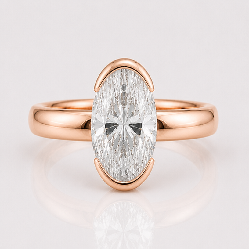 the band is 10k rose gold
edit the attached jewelry design with these instructions: the band is 10k rose gold. keep it photorealistic, just the design no text