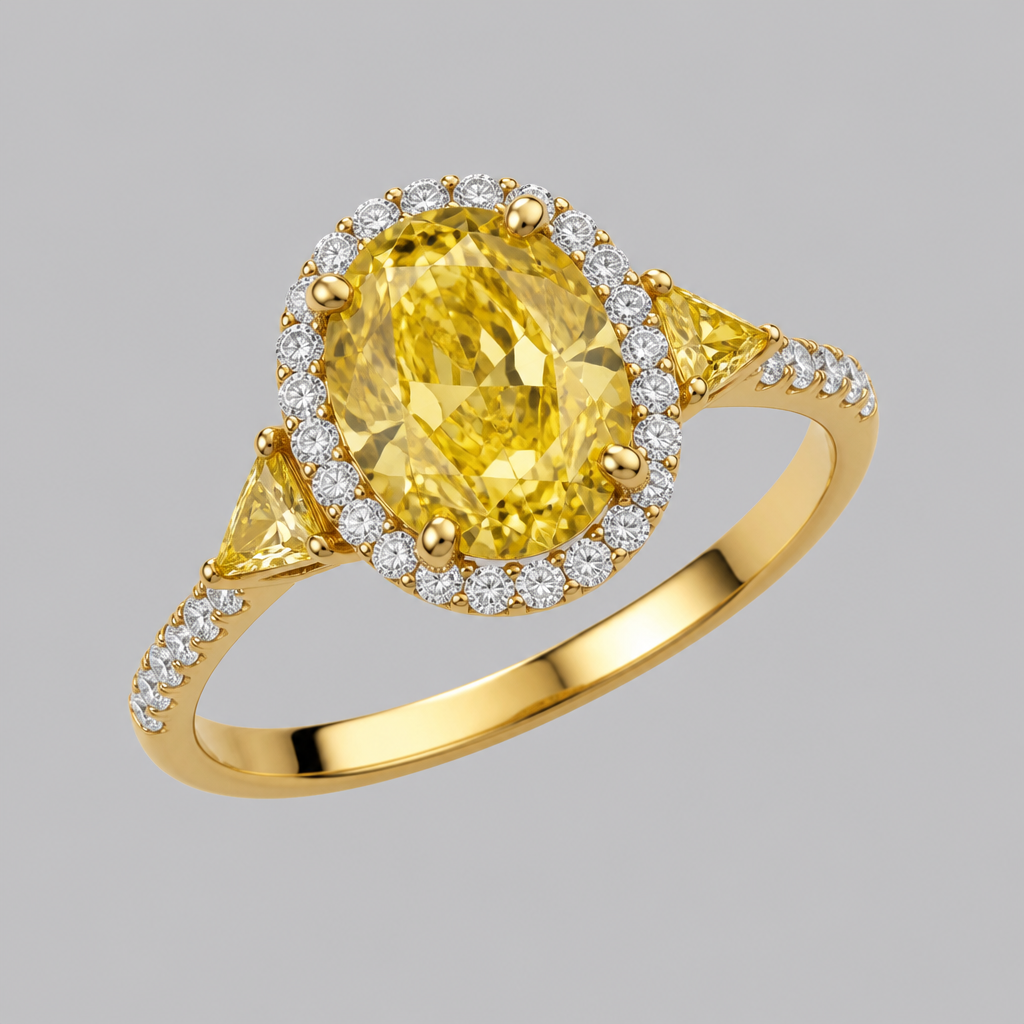 Yellow gems on ring
photorealistic jewelry design, Yellow gems on ring, floating style, just the design no text