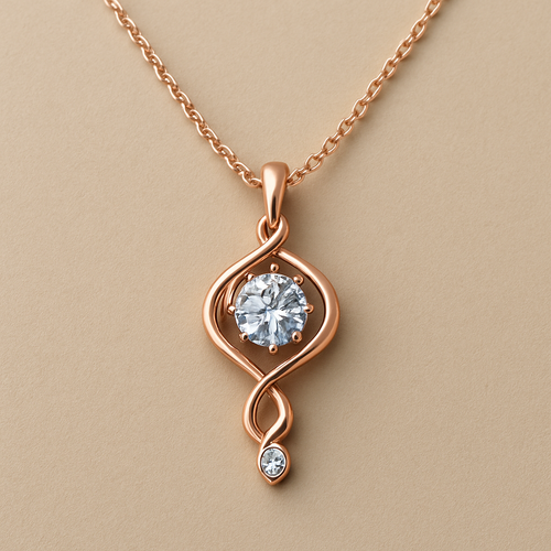Beautiful rose gold necklace