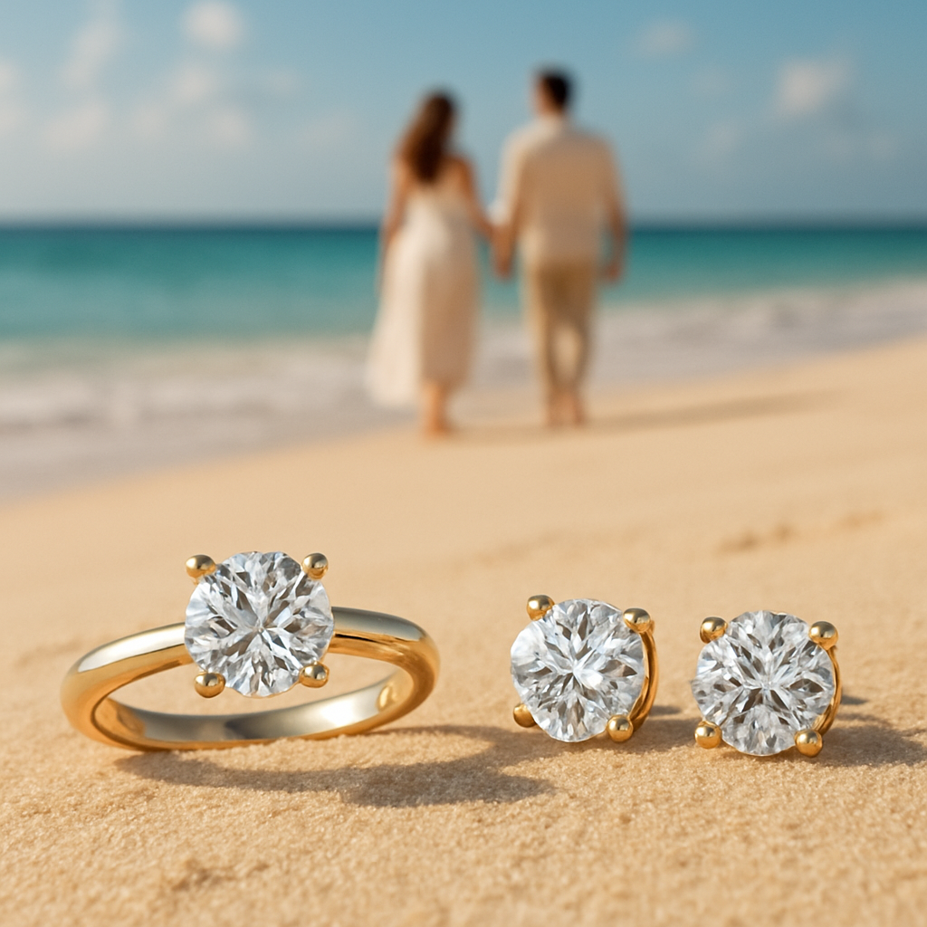 A couple settings in the beach 