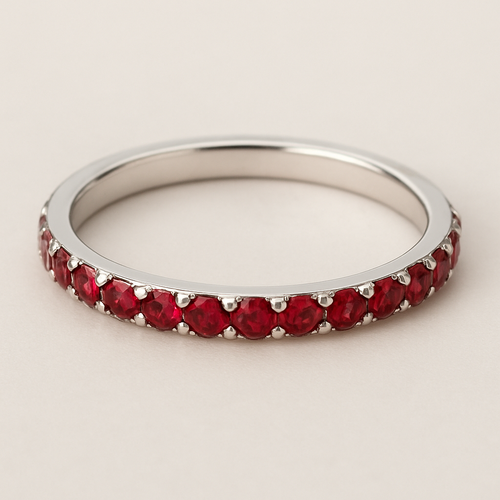 Small  red spinal Eternity ring