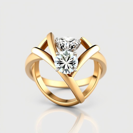 Make a ring Letters M and V should hold the diamond