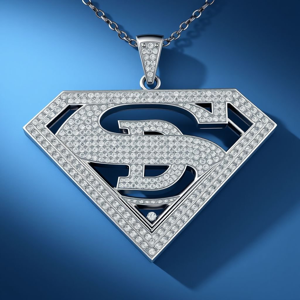 Diamond superman pendant but instead of a letter a I want a letter d