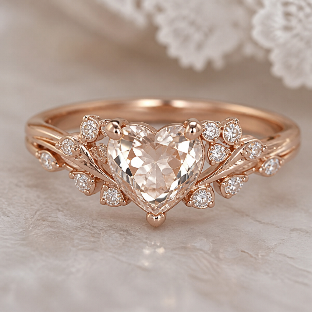 A romantic women's ring. a la mode
photorealistic jewelry design, A romantic women's ring. a la mode, romantic style, just the design no text