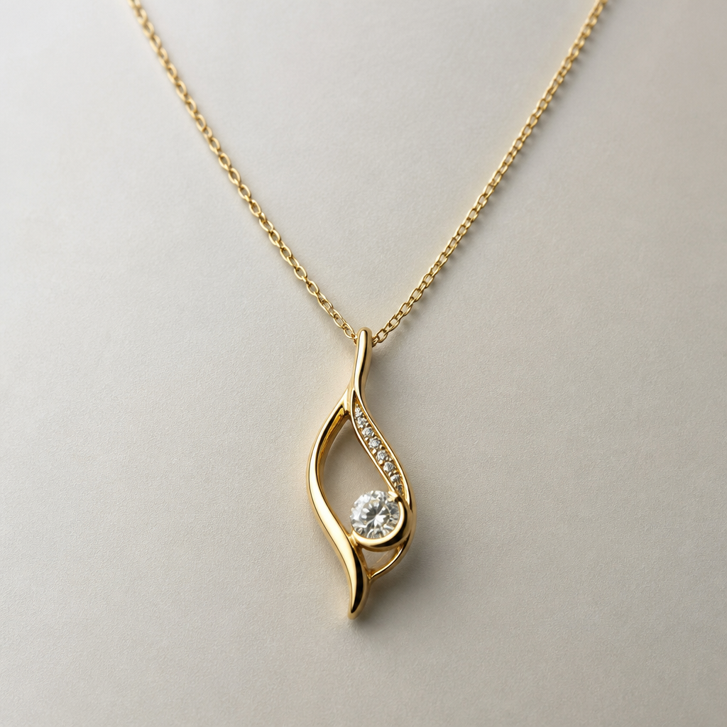 A women's necklace
photorealistic jewelry design, A women's necklace, modern style, just the design no text
