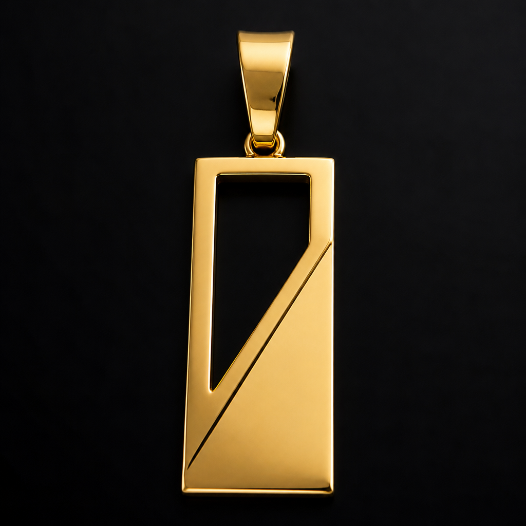 A men's pendant made of gold. create a modern pendant with 2mm thick and 20mm wide
photorealistic jewelry design, A men's pendant made of gold. create a modern pendant with 2mm thick and 20mm wide, modern style, just the design no text