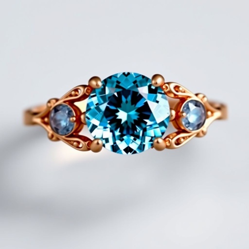 I want a unique piece for the most amazing woman I have ever met. The design I have pictured in my mind utilizes Alexandrite as the main stone in a round cut, preferably with a low profile design due to the fact she works with kids and animals. It also has two different side stones utilizing blue chalcedony and moonstone with similar low profile settings in a half moon cut. The metal is 18k rose gold. The overall design is relatively simple, as neither she nor I are particularly flashy people. On the inside of the band, in script font, are the words “Tuum. Et in hac vita et in altera.”