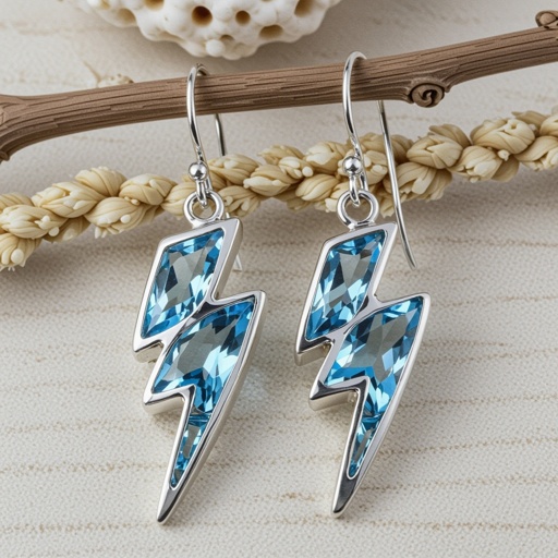 Lightning shaped earrings 