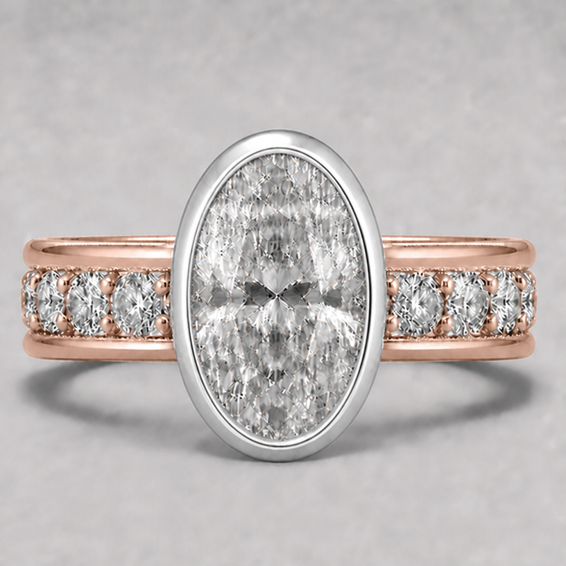 platinum basket and bezel on the Maidstone
edit the attached jewelry design with these instructions: platinum basket and bezel on the Maidstone. keep it photorealistic, just the design no text