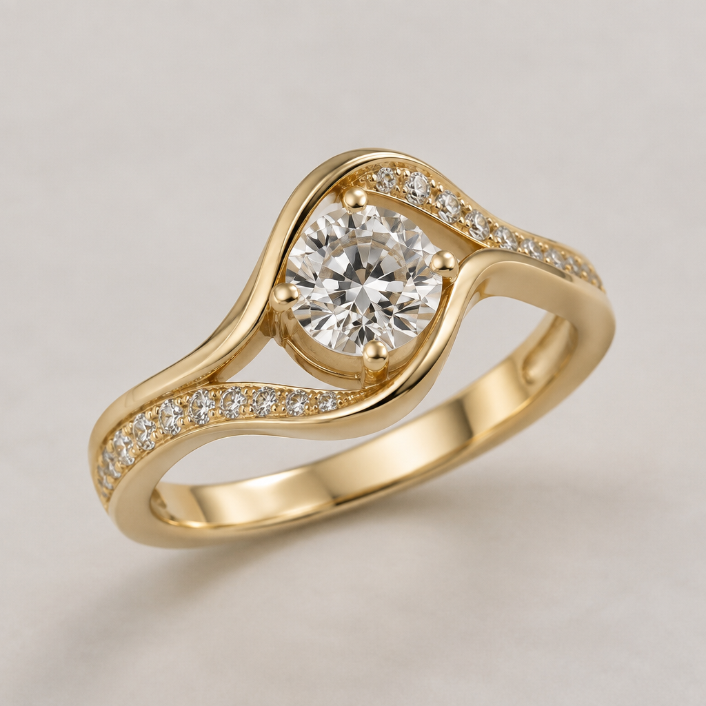 A women's ring
photorealistic jewelry design, A women's ring, modern style, just the design no text