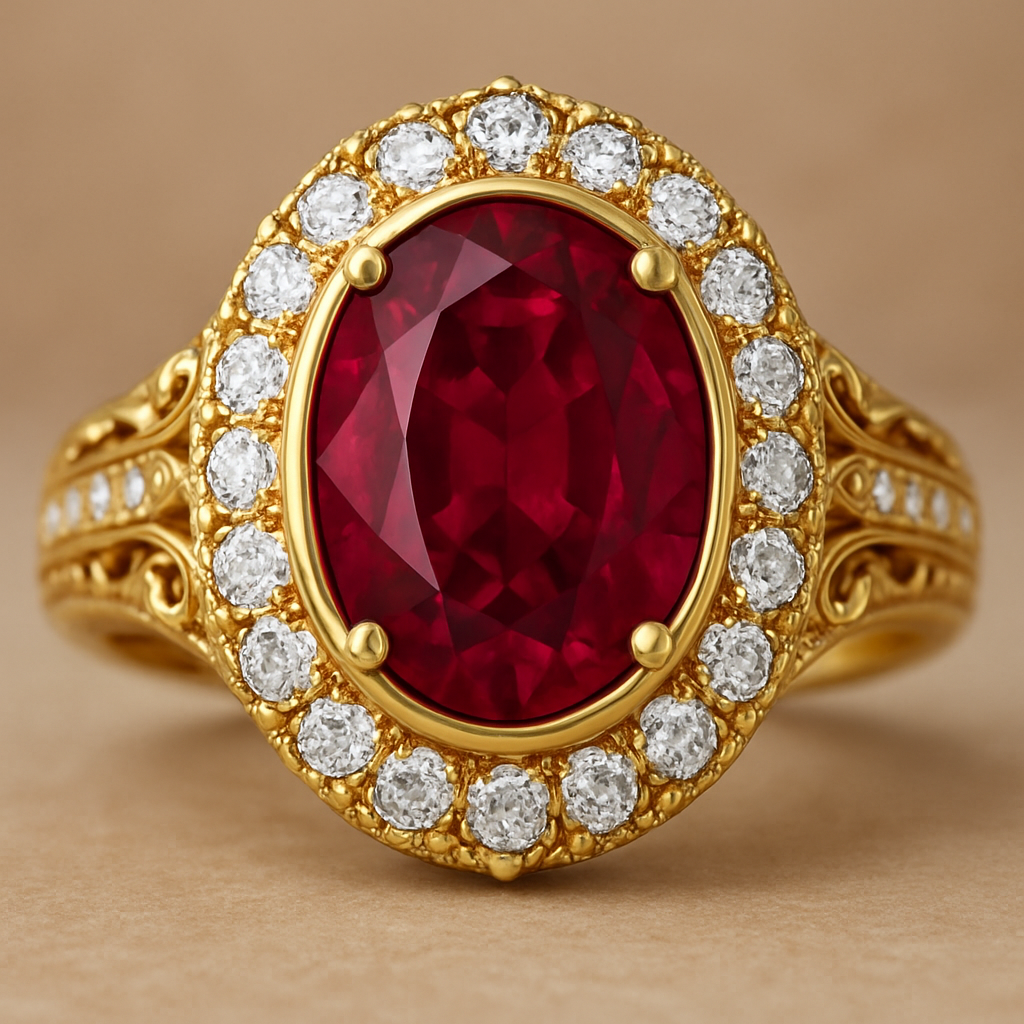 Oval Ruby ring 