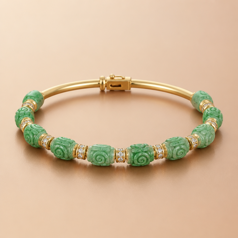 A bangle women's bracelet with diamond stones suitable for daily wear. Use 12 tablets.
using the attached image as a visual reference, create A bangle women's bracelet with diamond stones suitable for daily wear. Use 12 tablets.. photorealistic, just the design no text