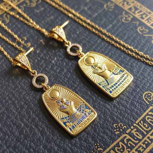 Zotot long earrings with a pendant symbolic image of the Egyptian god Ra symbol of the sun long chains