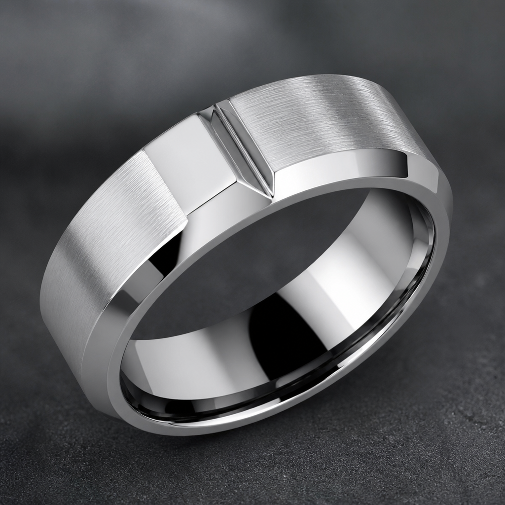 A men's ring made of platinum
photorealistic jewelry design, A men's ring made of platinum, modern style, just the design no text