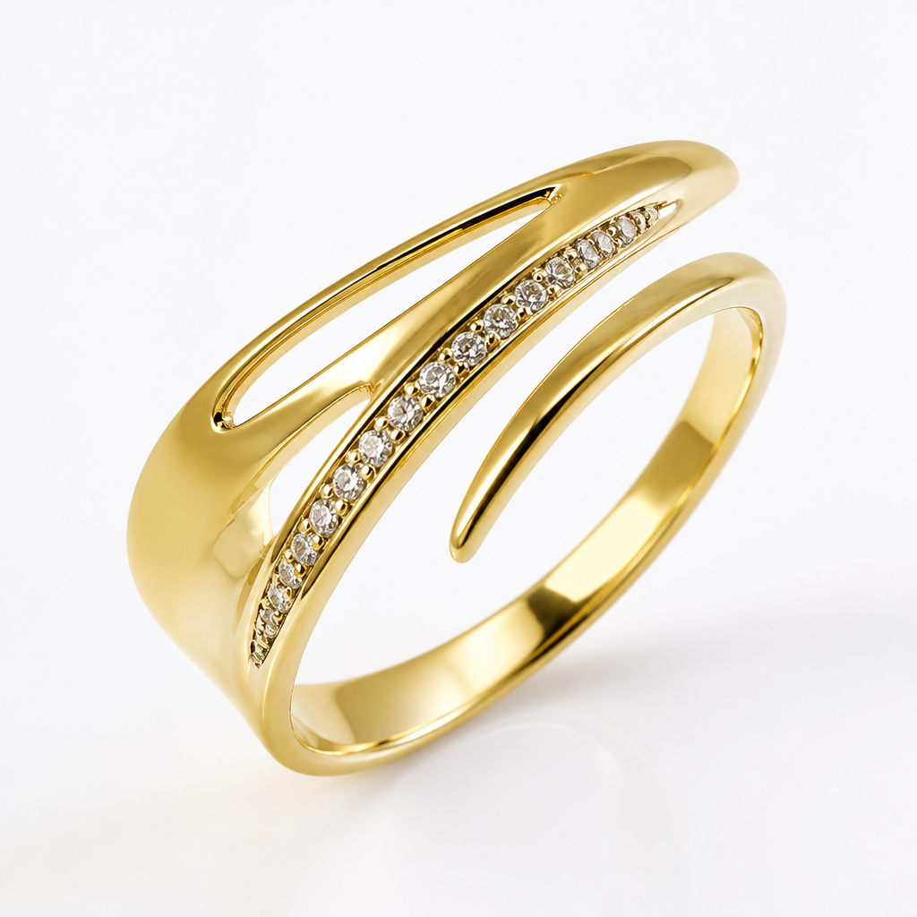 A women's ring
photorealistic jewelry design, A women's ring, modern style, just the design no text