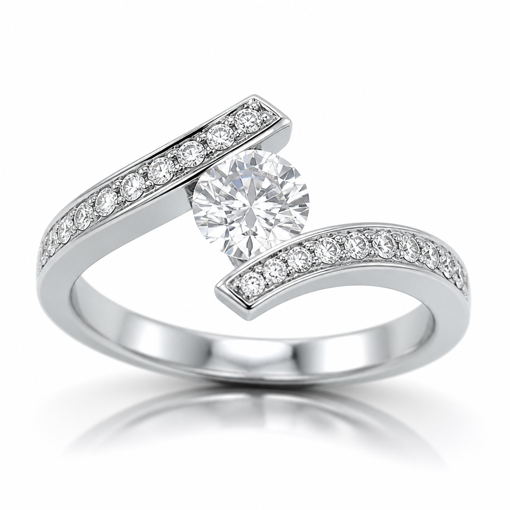 Diamond
photorealistic jewelry design, Diamond
, modern style, just the design no text