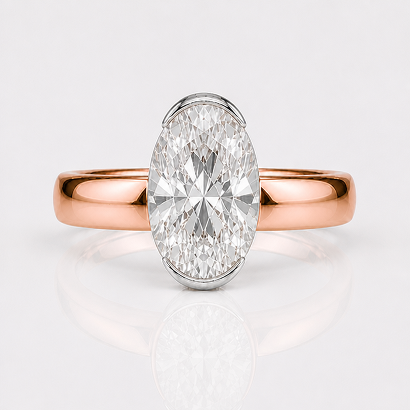remove the rose gold bezel on the rim of the stone
edit the attached jewelry design with these instructions: remove the rose gold bezel on the rim of the stone. keep it photorealistic, just the design no text