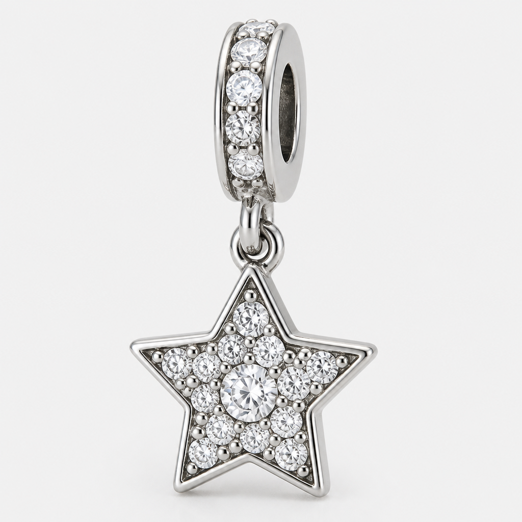 star diamond pandora charm
photorealistic jewelry design, star diamond pandora charm , just the design no text