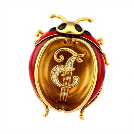 Ladybug with letter C inside her