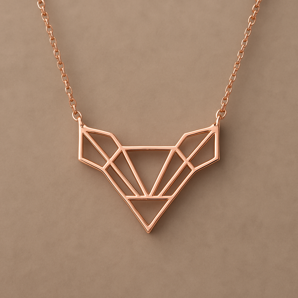 Beautiful rose gold necklace