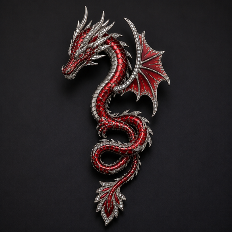 Make it red
edit the attached jewelry design with these instructions: Make it red. keep it photorealistic, just the design no text
