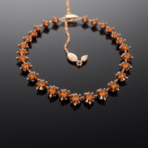 Brown diamond tennis necklace 