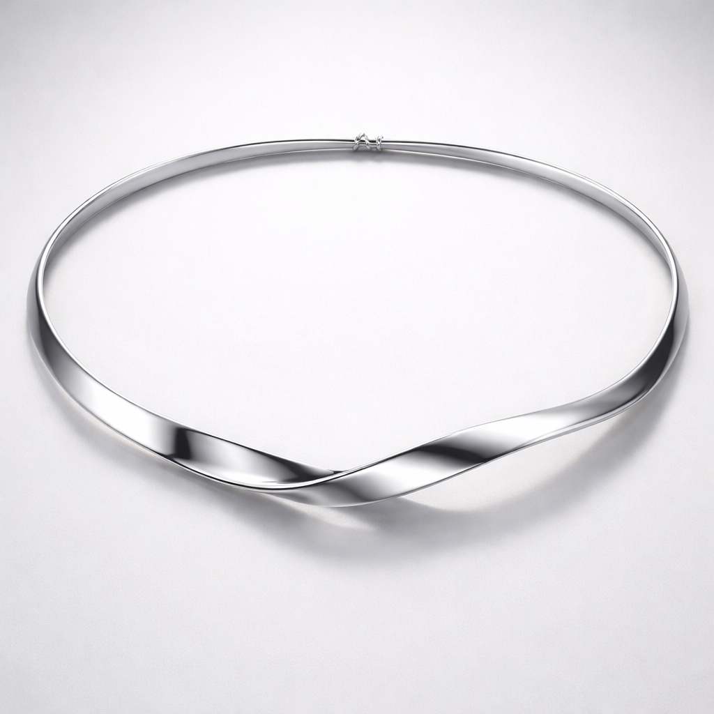 A twisted wire which is flat necklace