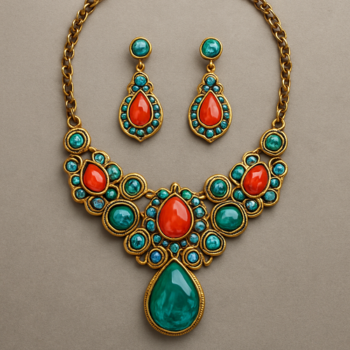 Statement Necklace with earrings 