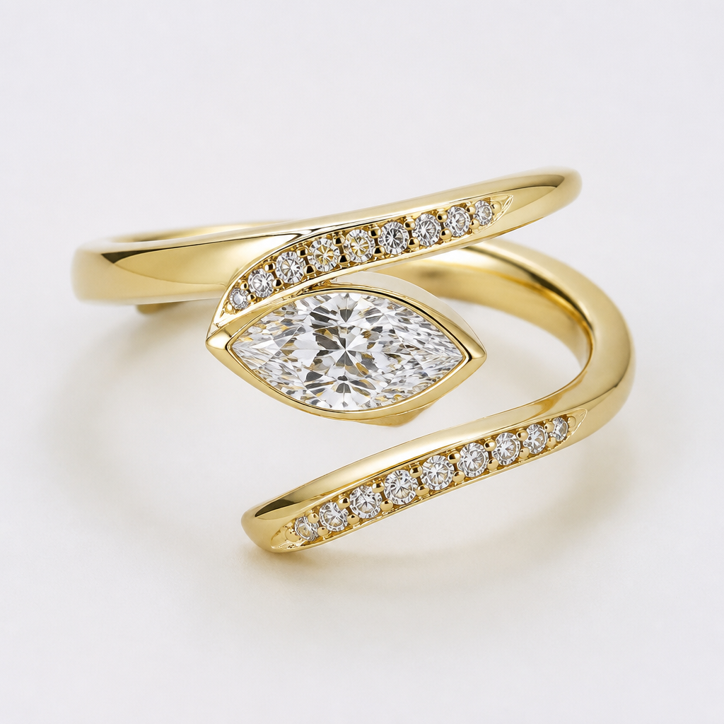 A women's ring
photorealistic jewelry design, A women's ring, modern style, just the design no text