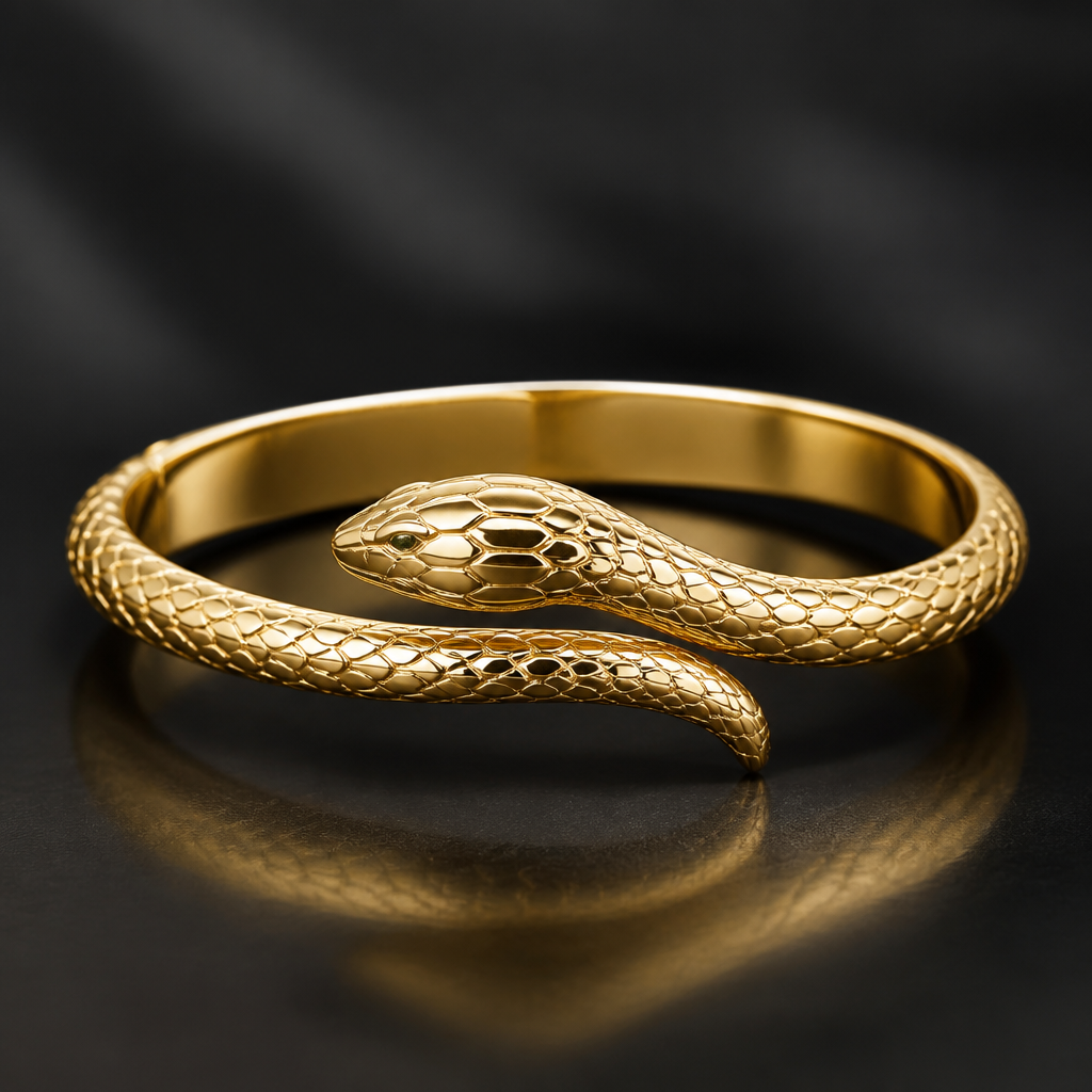 Snake bracelet
photorealistic jewelry design, Snake bracelet, just the design no text