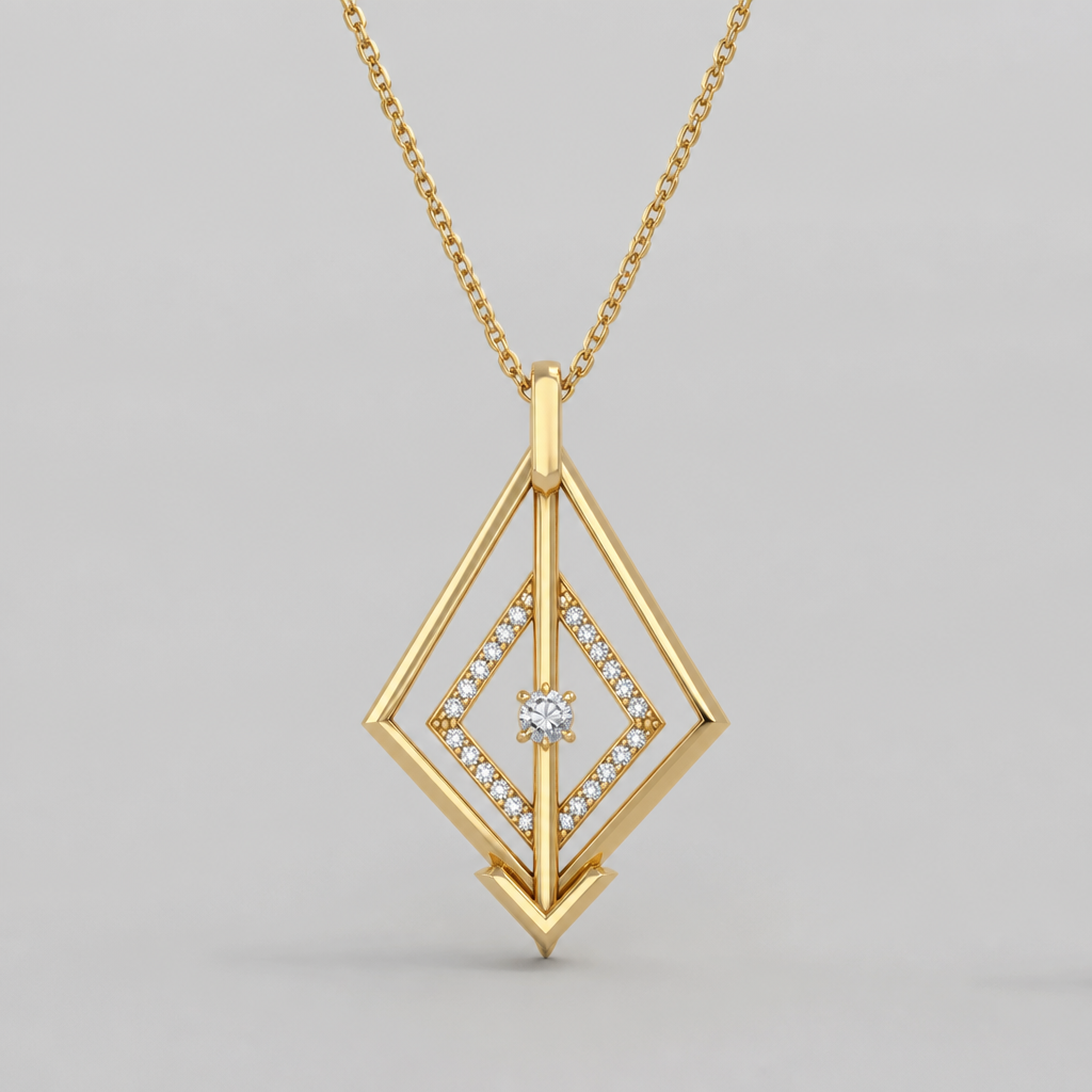 . Refinement: Change the shape
photorealistic jewelry design, . Refinement: Change the shape, Geometric style, just the design no text