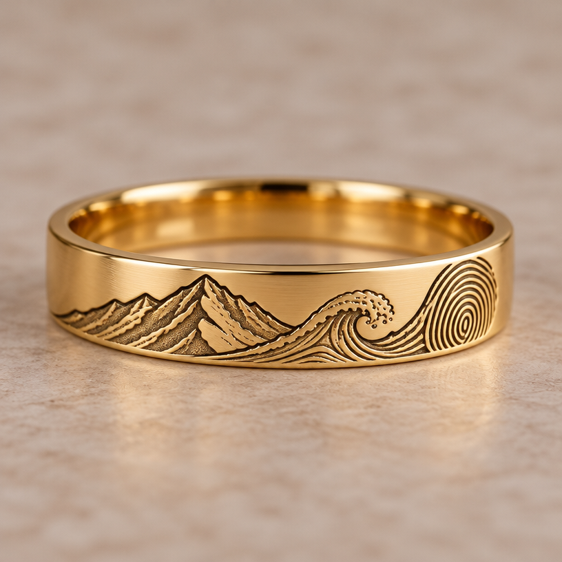 A women's ring
using the attached image as a visual reference, create A women's ring. photorealistic, just the design no text