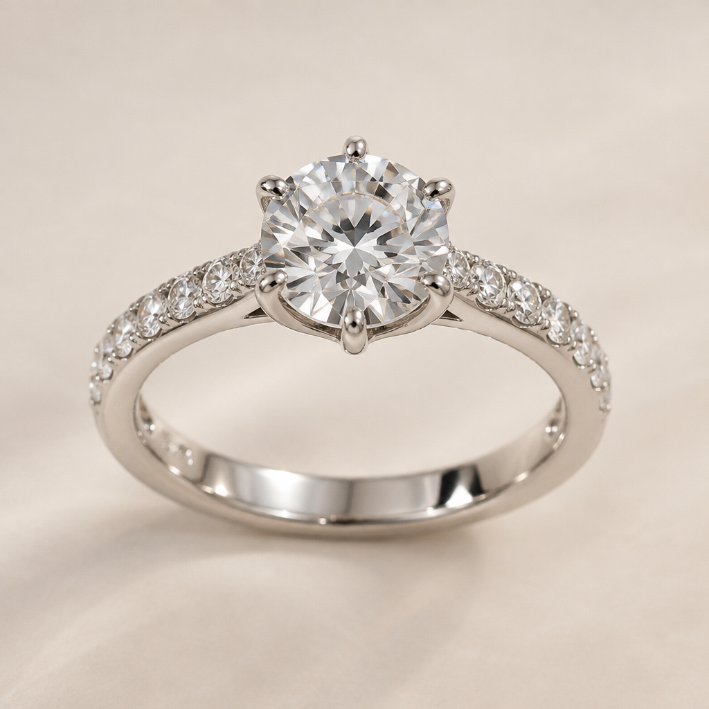 A classic women's ring with diamond stones suitable for anniversary
photorealistic jewelry design, A classic women's ring with diamond stones suitable for anniversary, classic style, just the design no text