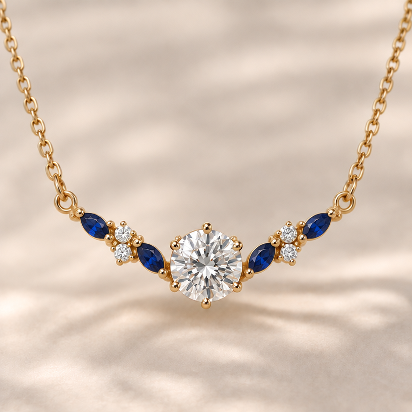 Smaller sapphires
edit the attached jewelry design with these instructions: Smaller sapphires. keep it photorealistic, just the design no text