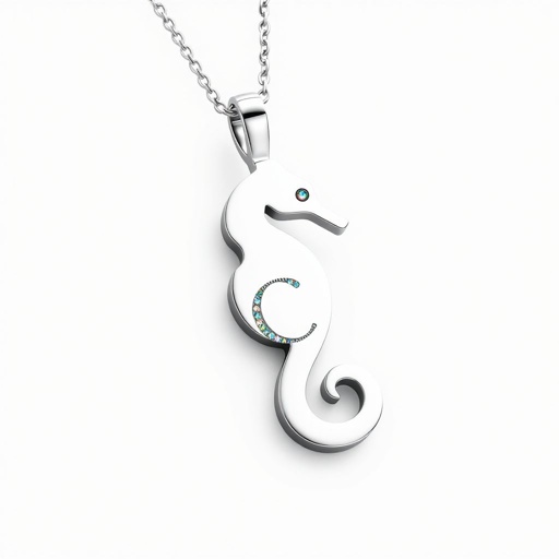 Sea horse with letter C inside her