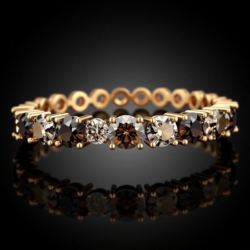 Dark brown diamond tennis bracelet 