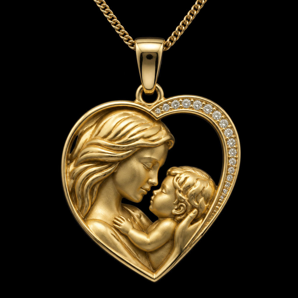 A mom face on it and says love mom