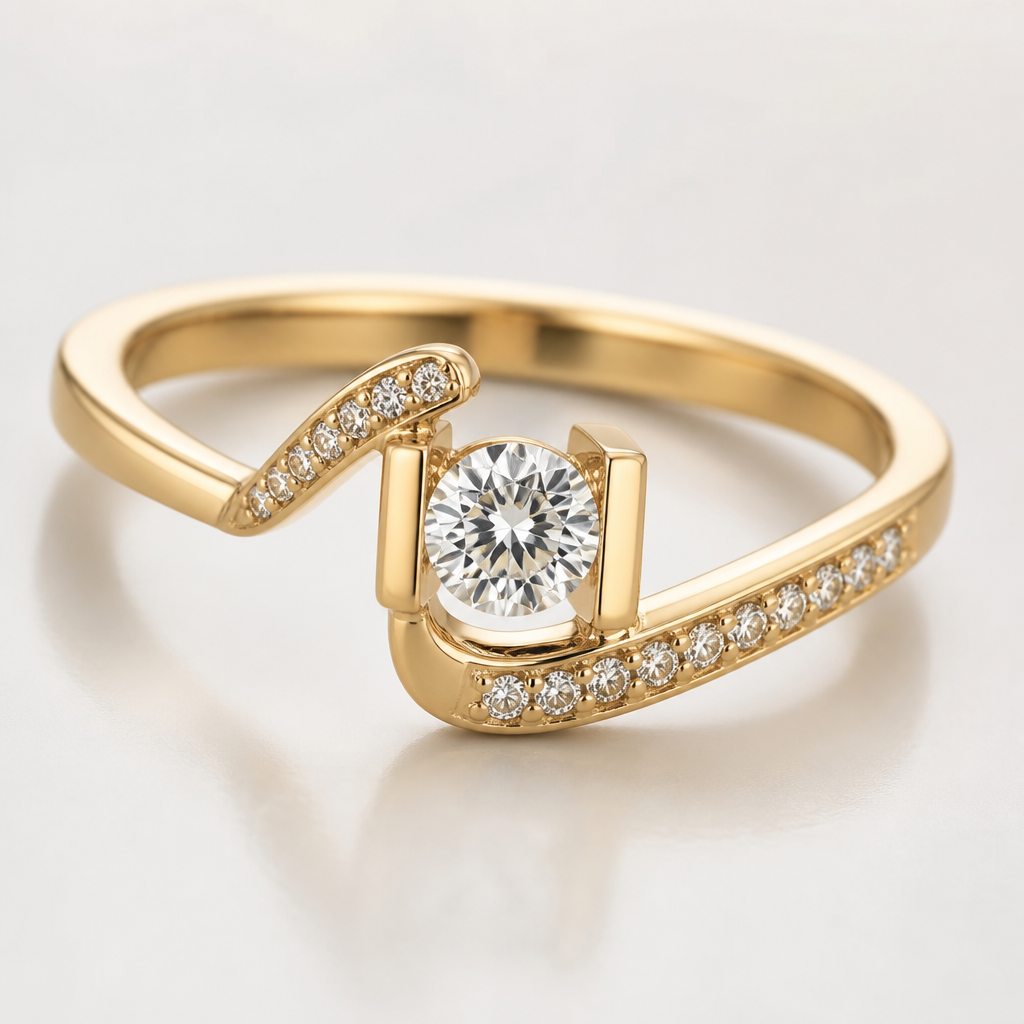 A modern women's ring
photorealistic jewelry design, A modern women's ring, modern style, just the design no text