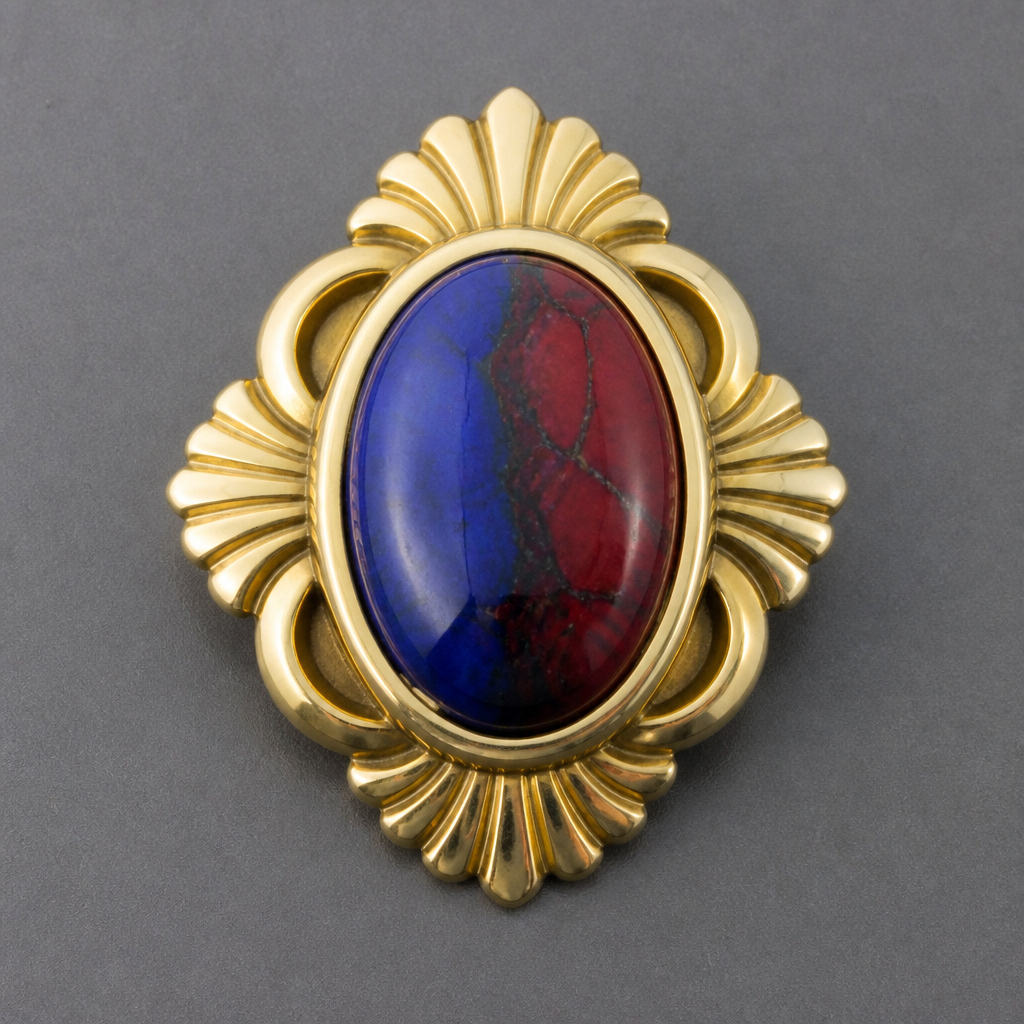 1980s /cabouchon stone blue-red
photorealistic jewelry design, 1980s /cabouchon stone blue-red, vintage style, just the design no text